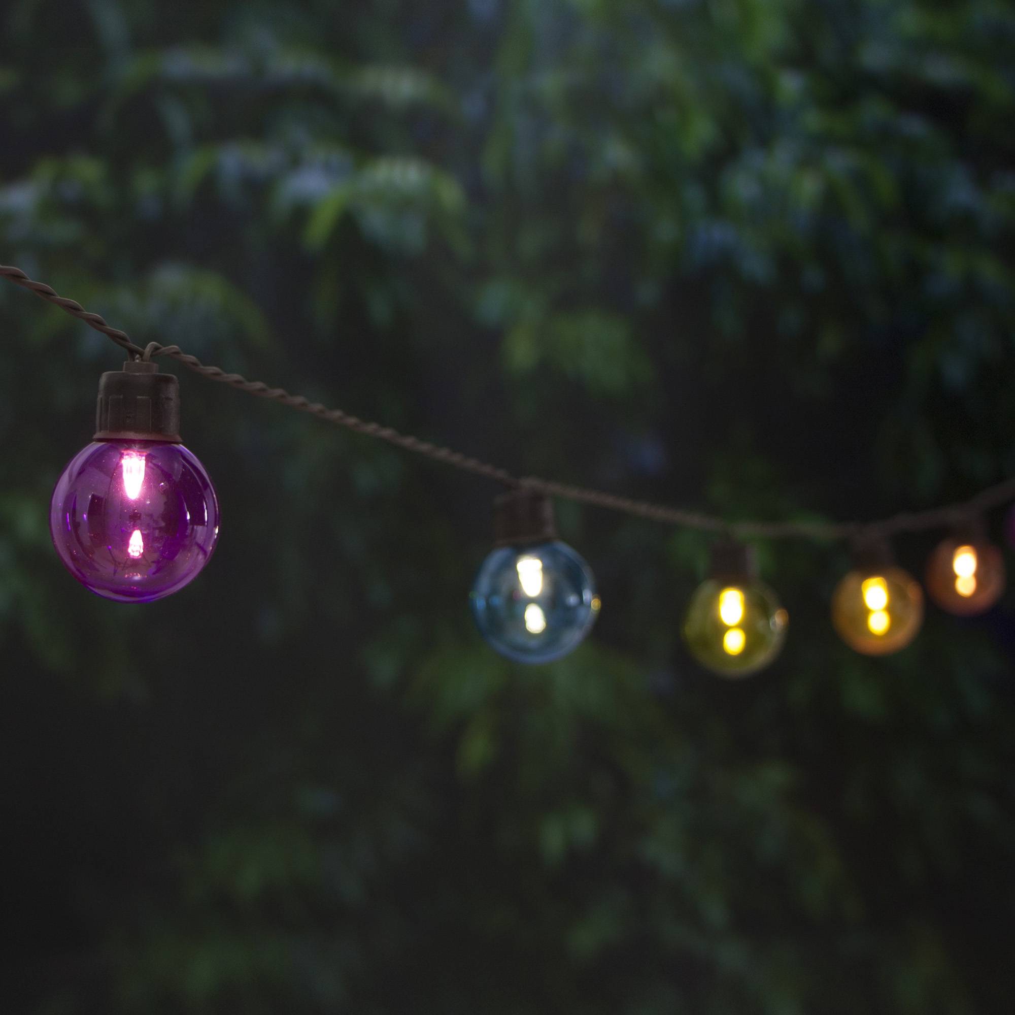 Guirlande lumineuse solaire 20 ampoules rondes couleur - Cémonjardin - Imagen 2