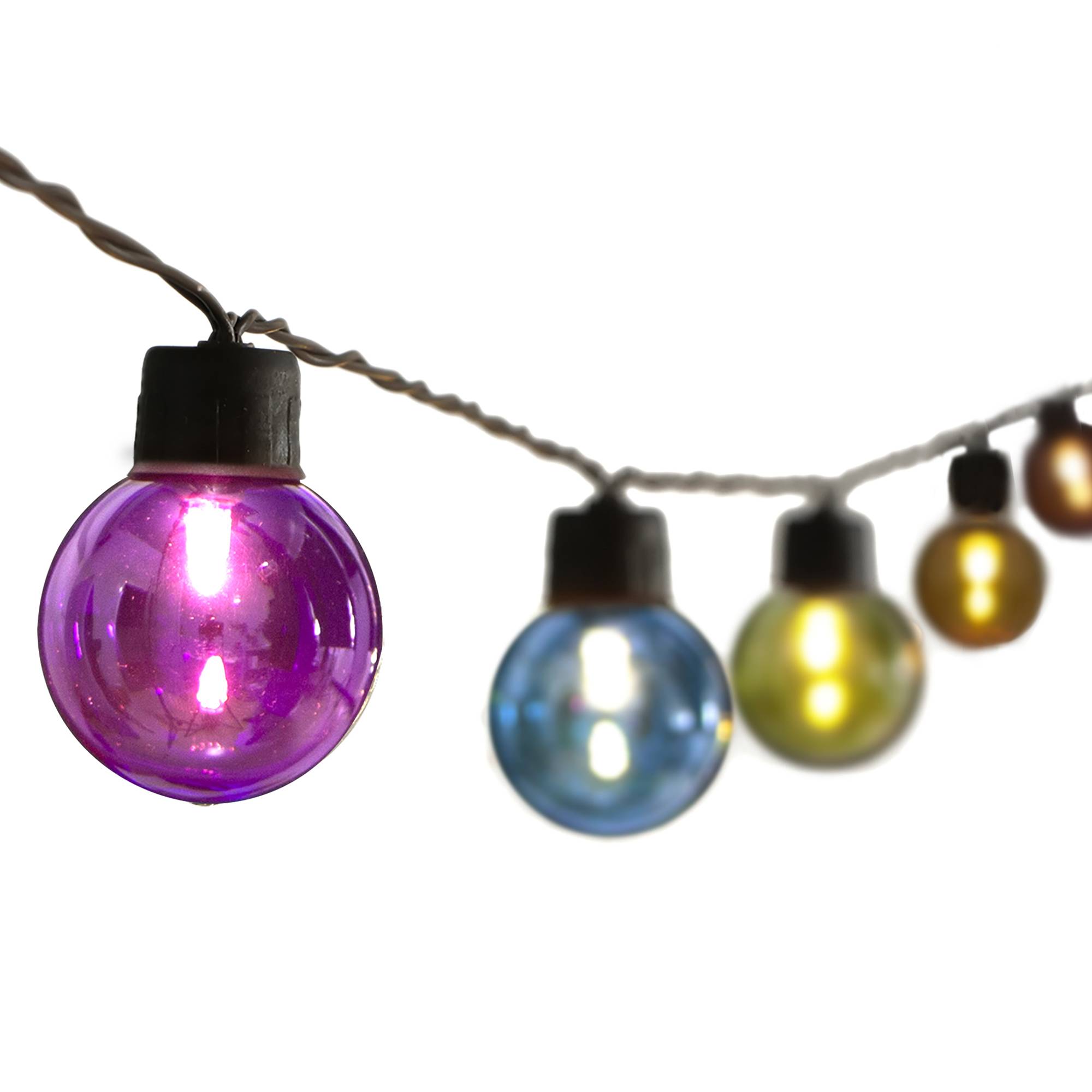 Guirlande lumineuse solaire 20 ampoules rondes couleur - Cémonjardin - Imagen 1