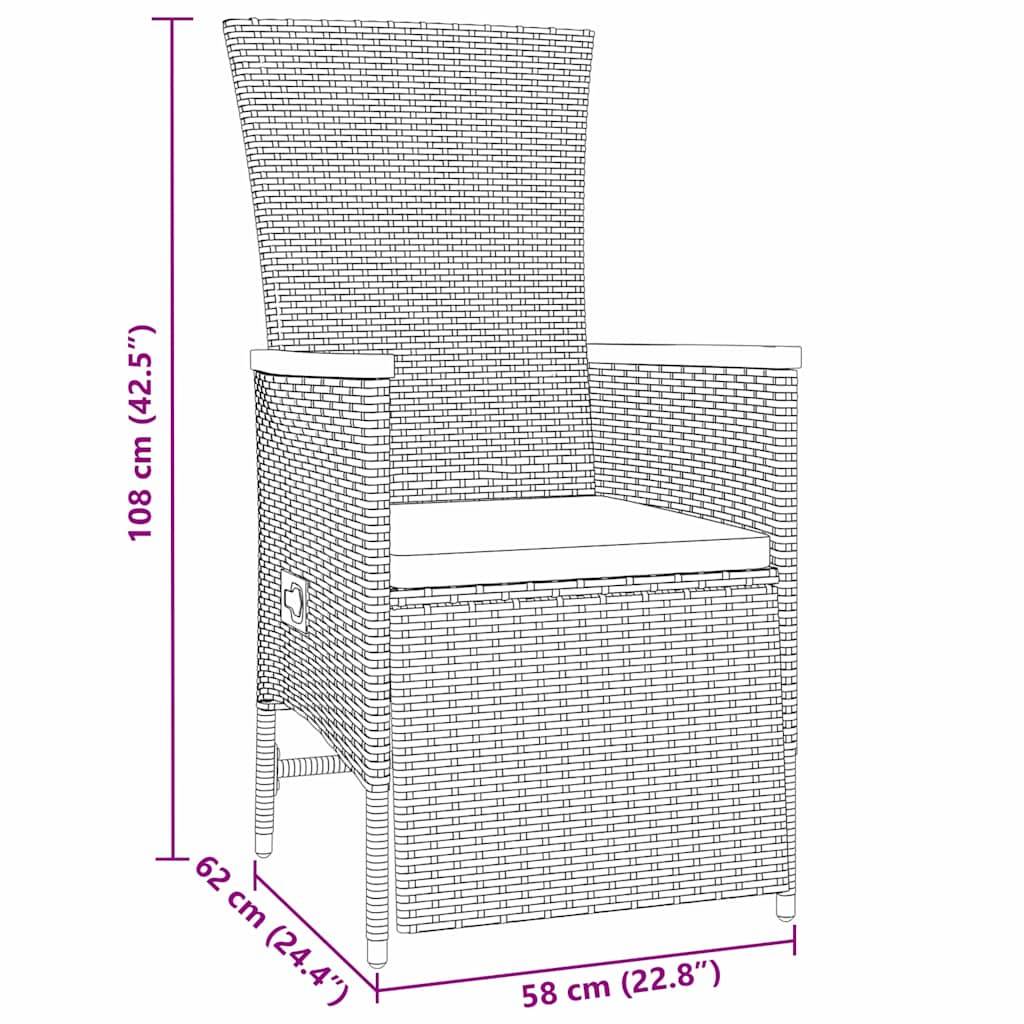 ComfortXL - Petit Salon de Jardin 3 Pièces Polyrotin Gris Inclinable à Gaz pour Balcon et Terrasse – ComfortXL Outdoor Living - Image 8