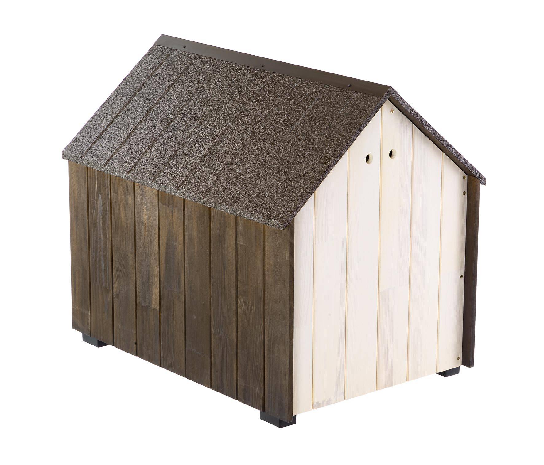 Ferplast - Niche d'extérieur, KOYA MEDIUM Maison pour Chiens en Bois FSC avec Peinture non Toxique, Trous d'aération, Pieds Isolants - Imagen 5