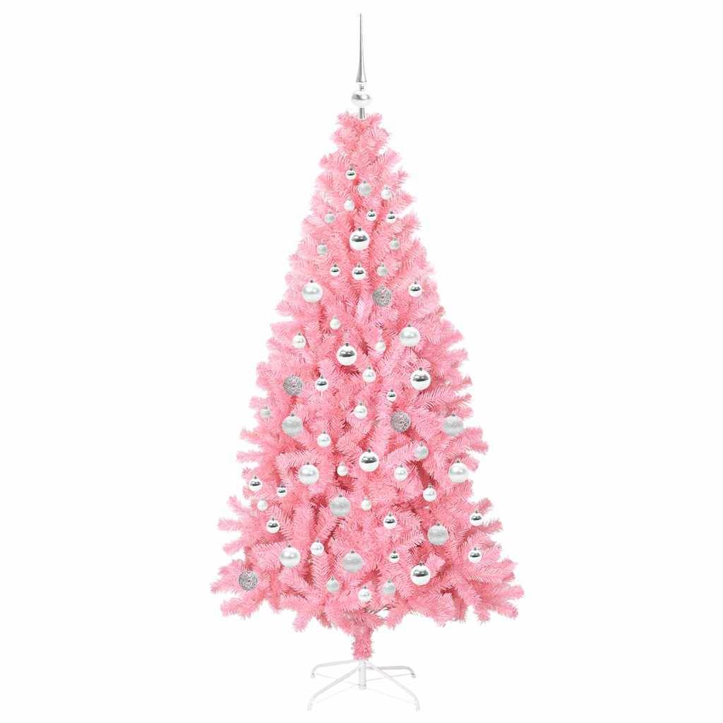 Vidaxl - Sapin de Noël Rose 180 cm PVC vidaXL 3396434 - Image 5