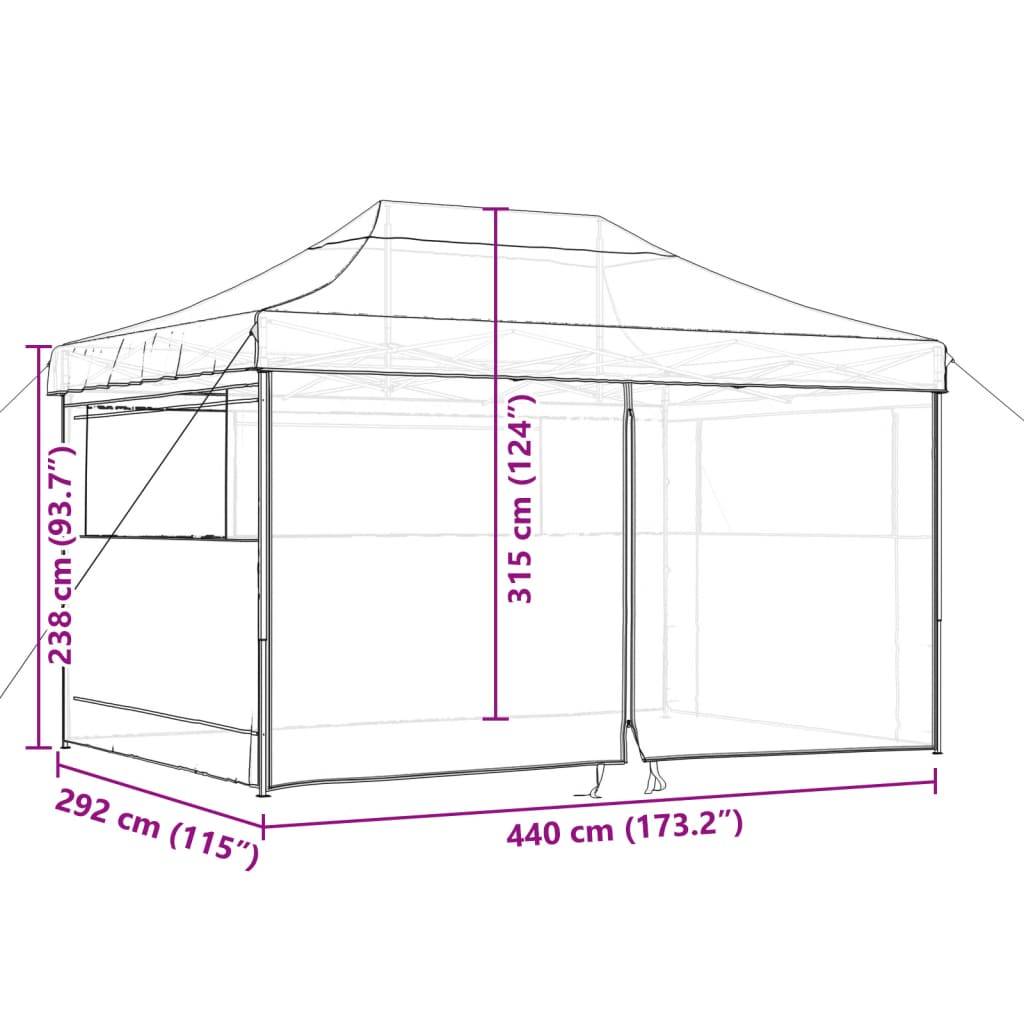 Barnum Imperméable 4.5x3 m Acier Pliant avec 4 Murs Vitrés pour Fête Terre Cuite – ComfortXL Outdoor Living - Image 10