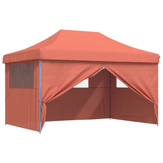 Barnum Imperméable 4.5x3 m Acier Pliant avec 4 Murs Vitrés pour Fête Terre Cuite – ComfortXL Outdoor Living - Image 7