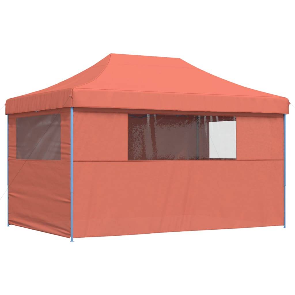 Barnum Imperméable 4.5x3 m Acier Pliant avec 4 Murs Vitrés pour Fête Terre Cuite – ComfortXL Outdoor Living - Image 5