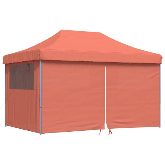 Barnum Imperméable 4.5x3 m Acier Pliant avec 4 Murs Vitrés pour Fête Terre Cuite – ComfortXL Outdoor Living - Image 2