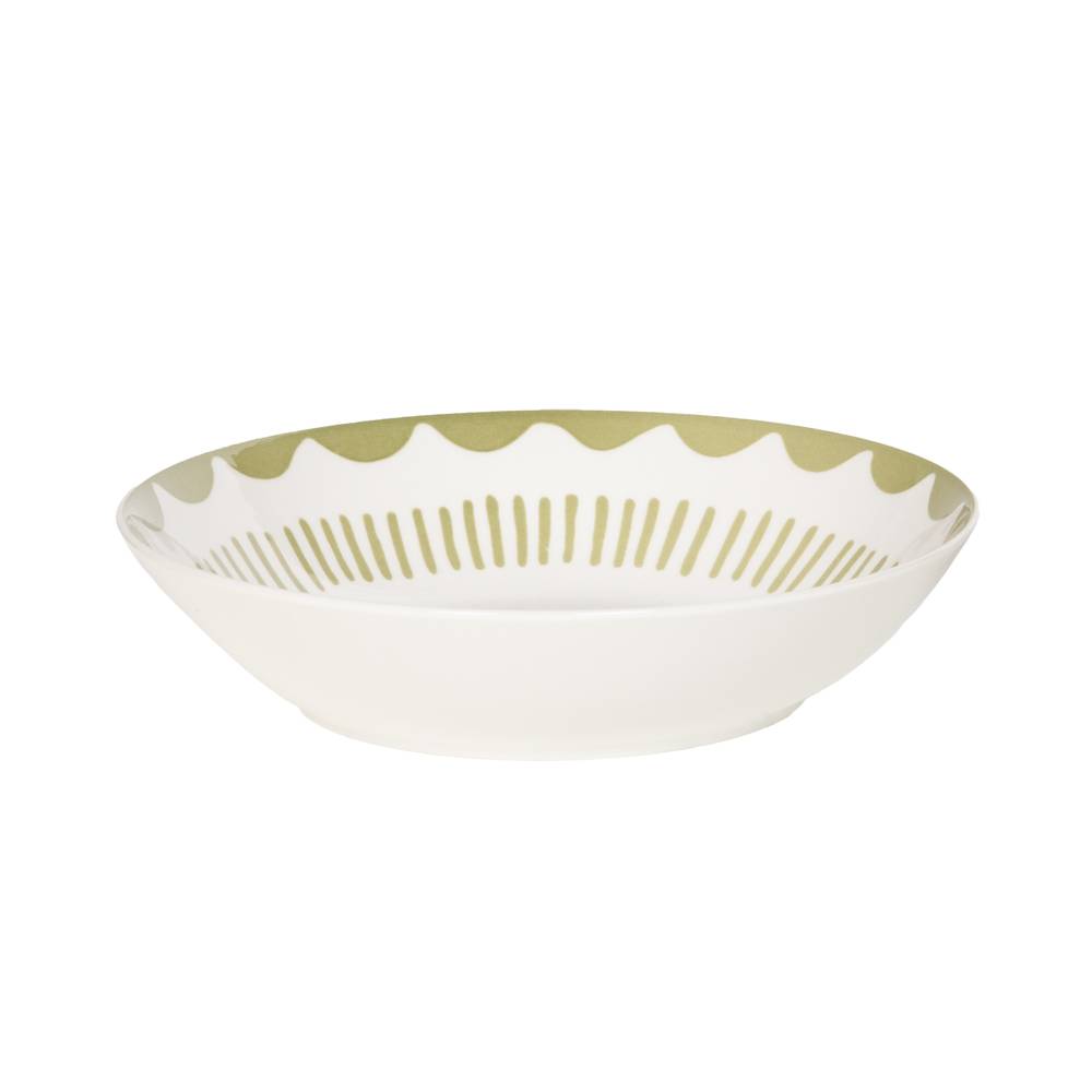 Assiette creuse Tamara verte 20 cm (lot de 6)