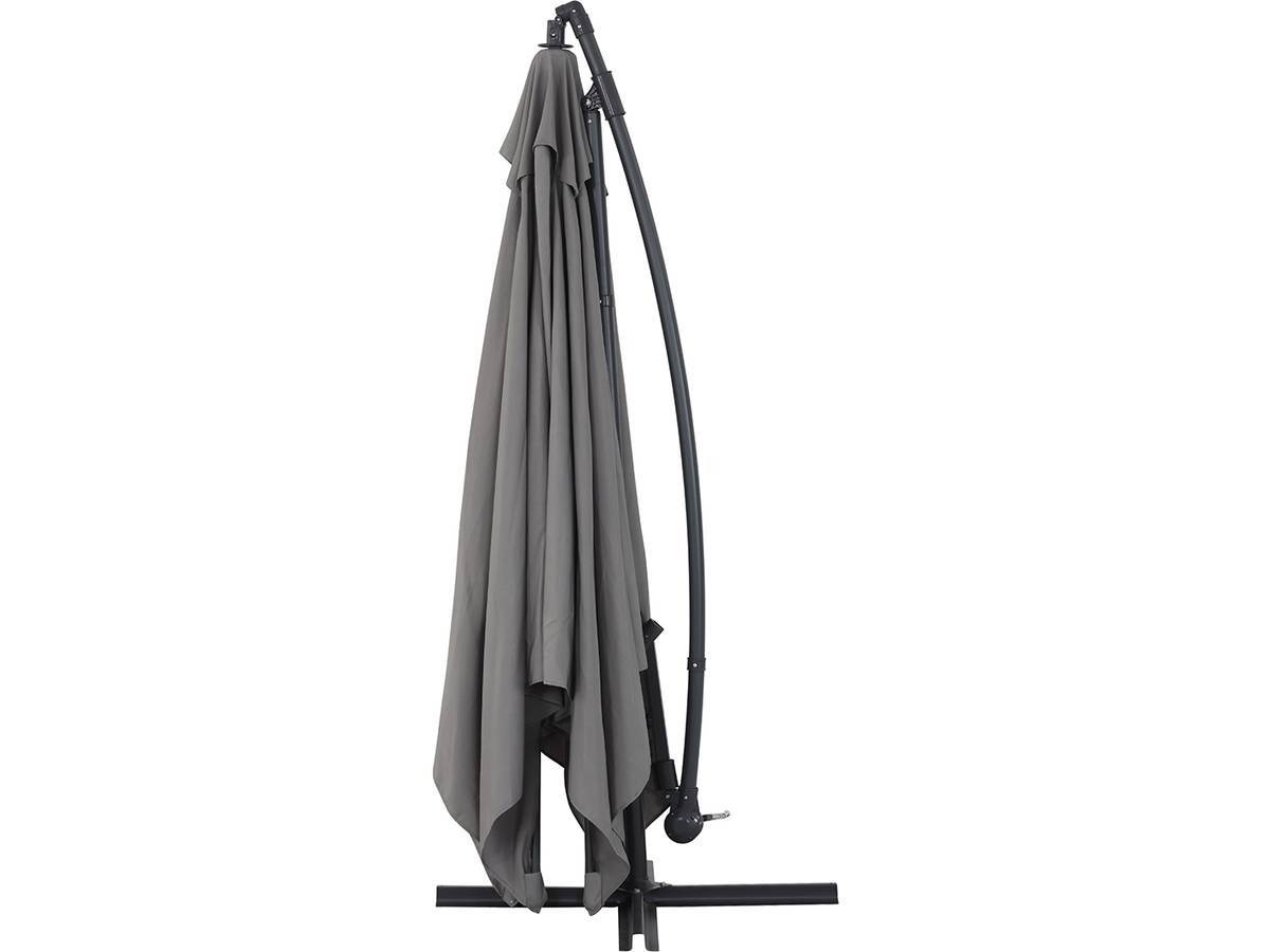 Parasol Jardin Déporté Alu "ilios 3" - Carré - 3 X 3 M - Gris - Dalles Incluses -habitat Et Jardin - Imagen 2