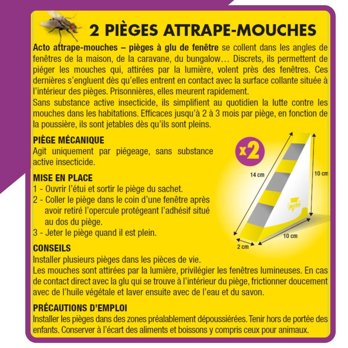 Acto - Acto Attrapes mouches - Piège à glu de fenêtre - Imagen 6