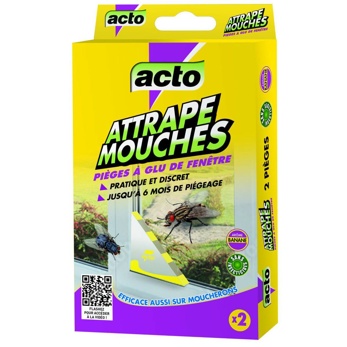Acto - Acto Attrapes mouches - Piège à glu de fenêtre - Imagen 1