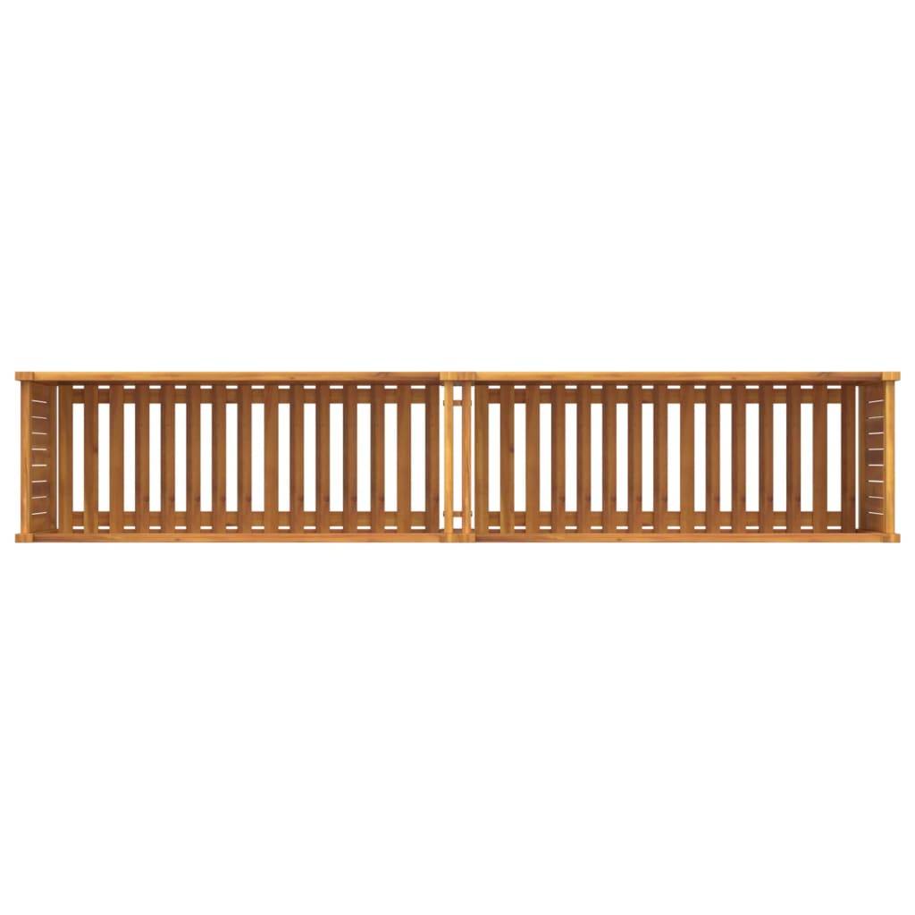 Maison Chic - Jardinière, Bac à fleurs, Pot de fleurs avec doublure 199x38,5x50 cm bois massif d'acacia - Imagen 8