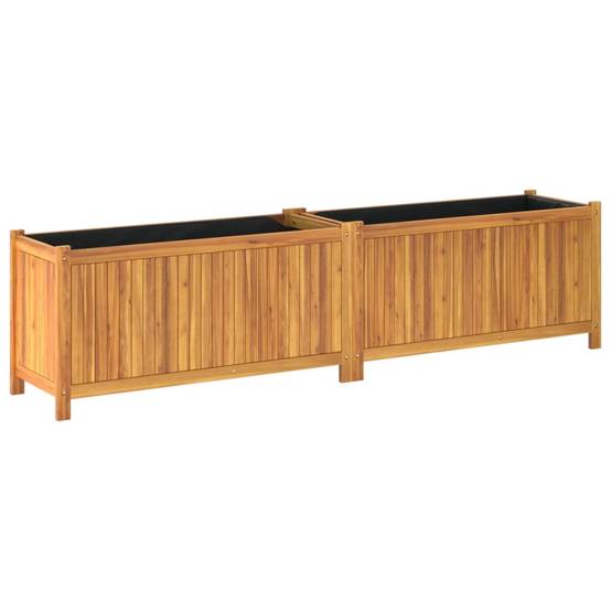 Maison Chic - Jardinière, Bac à fleurs, Pot de fleurs avec doublure 199x38,5x50 cm bois massif d'acacia - Imagen 7