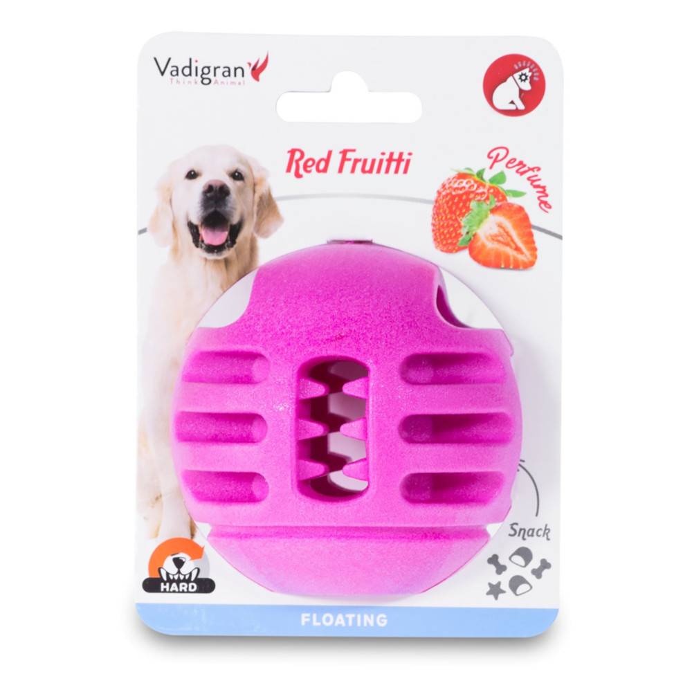 Vadigran - Vadigran - Pelota TPR rosa fresa ø 8 cm para perro - Imagen 1