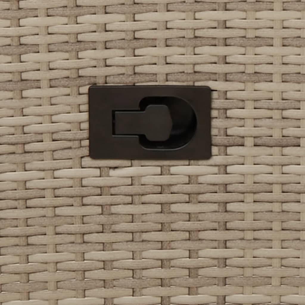 Chaise de jardin inclinable - Chaise d'extérieur - Fauteuil d'extérieur avec coussins beige résine tressée - MEUBLE PRO ny614 - Image 9