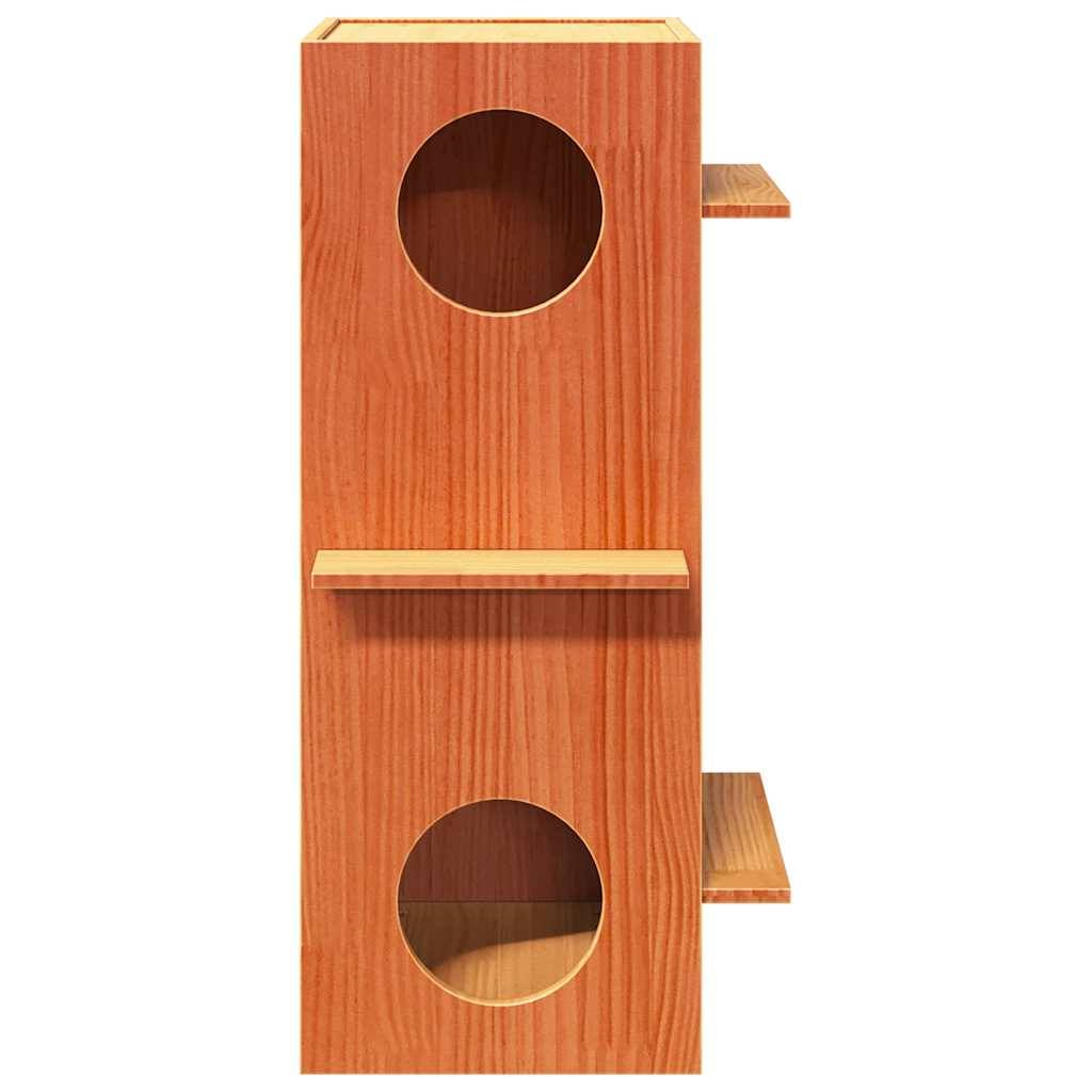 Chatiere bois marron 43 x 43 x 90 cm - Prolenta premium p382.2 - Image 4