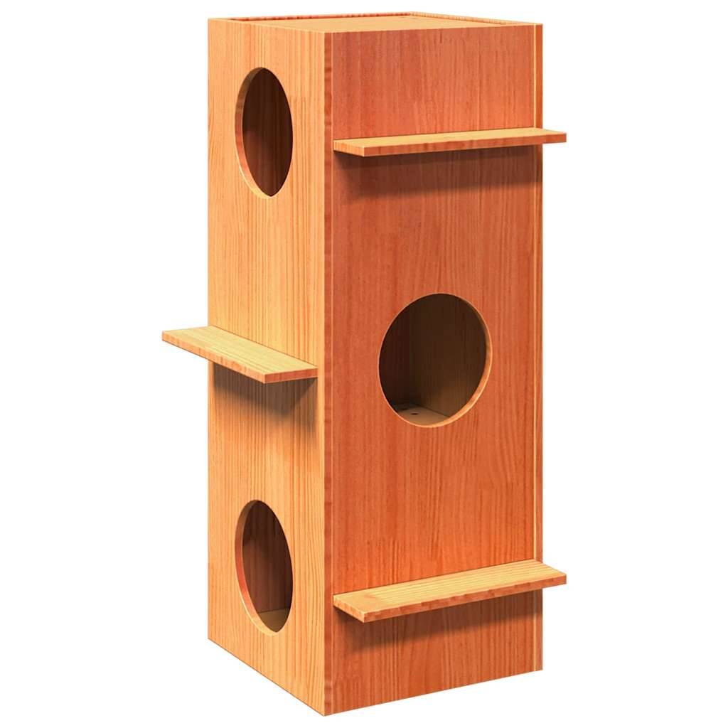 Chatiere bois marron  43 x 43 x 90 cm  - Prolenta premium p382.2 - Image 2