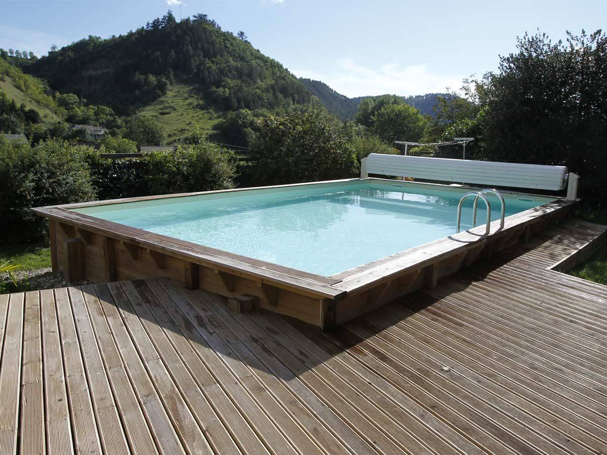 Ubbink - Piscine bois Linéa 6,50 x 3,50 x 1,40 m - Liner beige - Ubbink - Imagen 1