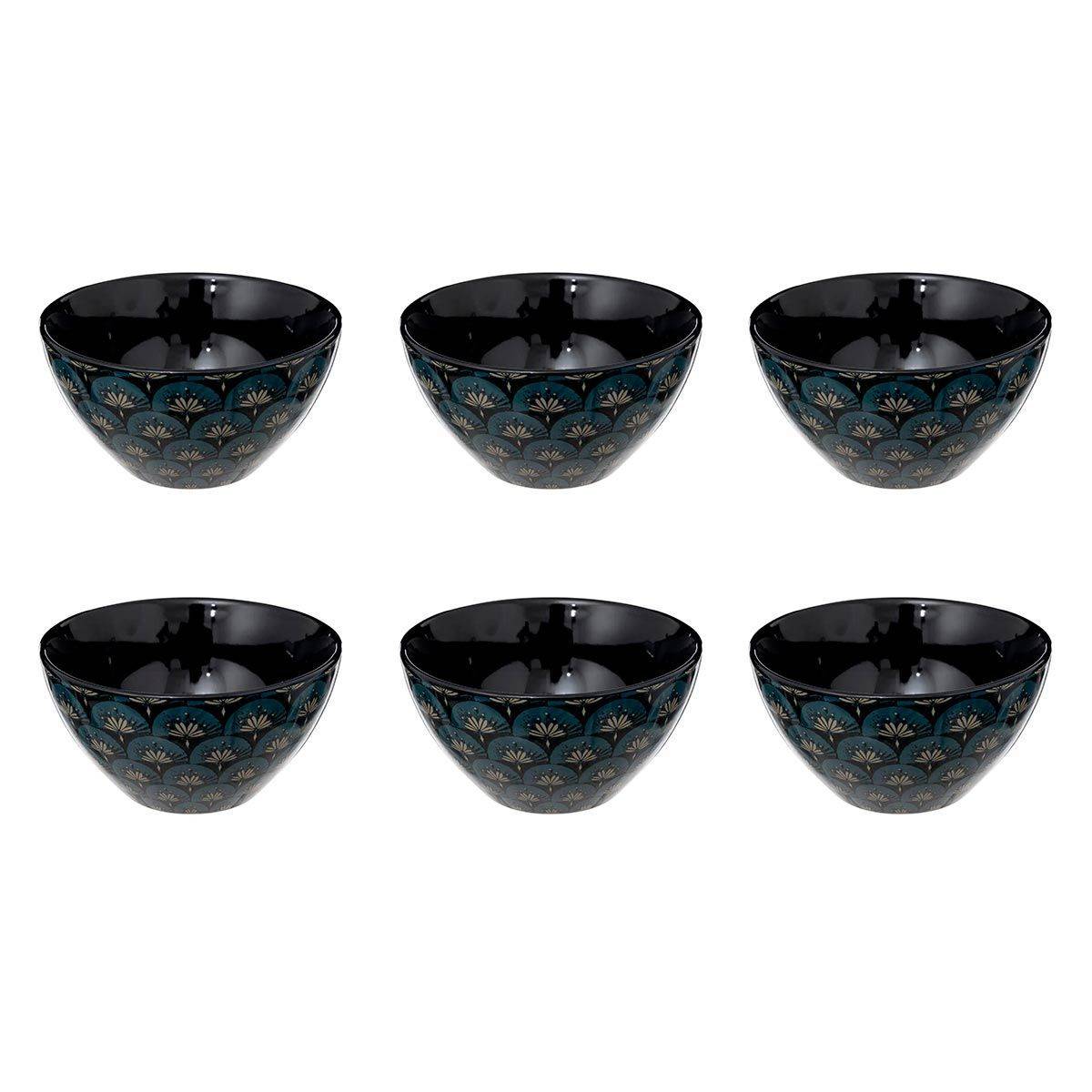 Lot de 6 Bols "Jiling" 46cl Bleu Indigo - Image 1