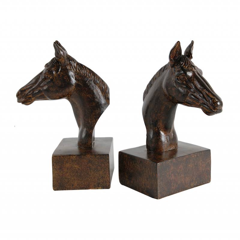 La Grande Prairie - Serre-livres tête de cheval (Lot de 2) - Imagen 2