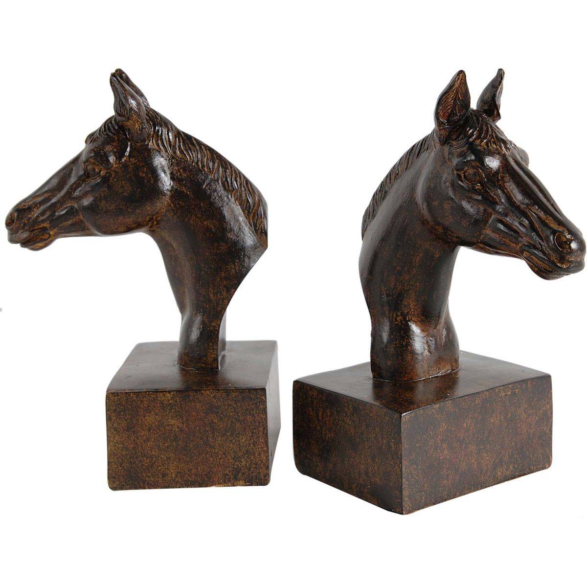 La Grande Prairie - Serre-livres tête de cheval (Lot de 2) - Imagen 1