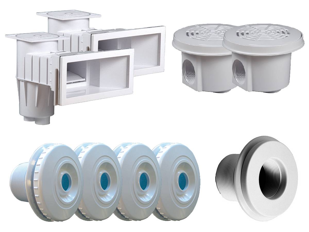 Hayward - Kit pièces à sceller Blanc pour piscine 10 x 5 m - Hayward