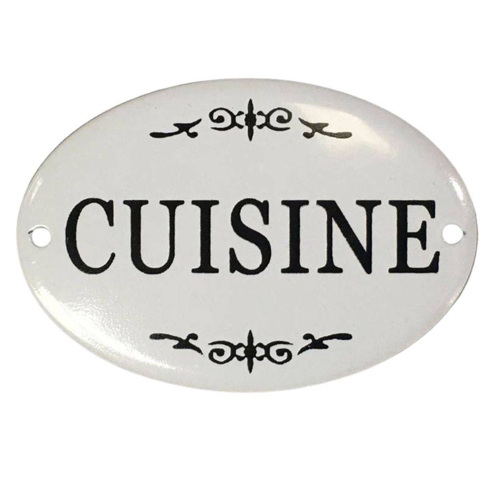 Chemin De Campagne - ~ Plaque de porte décorative vintage cuisine fer blanc noir 10.5x8cm Chemin de campagne