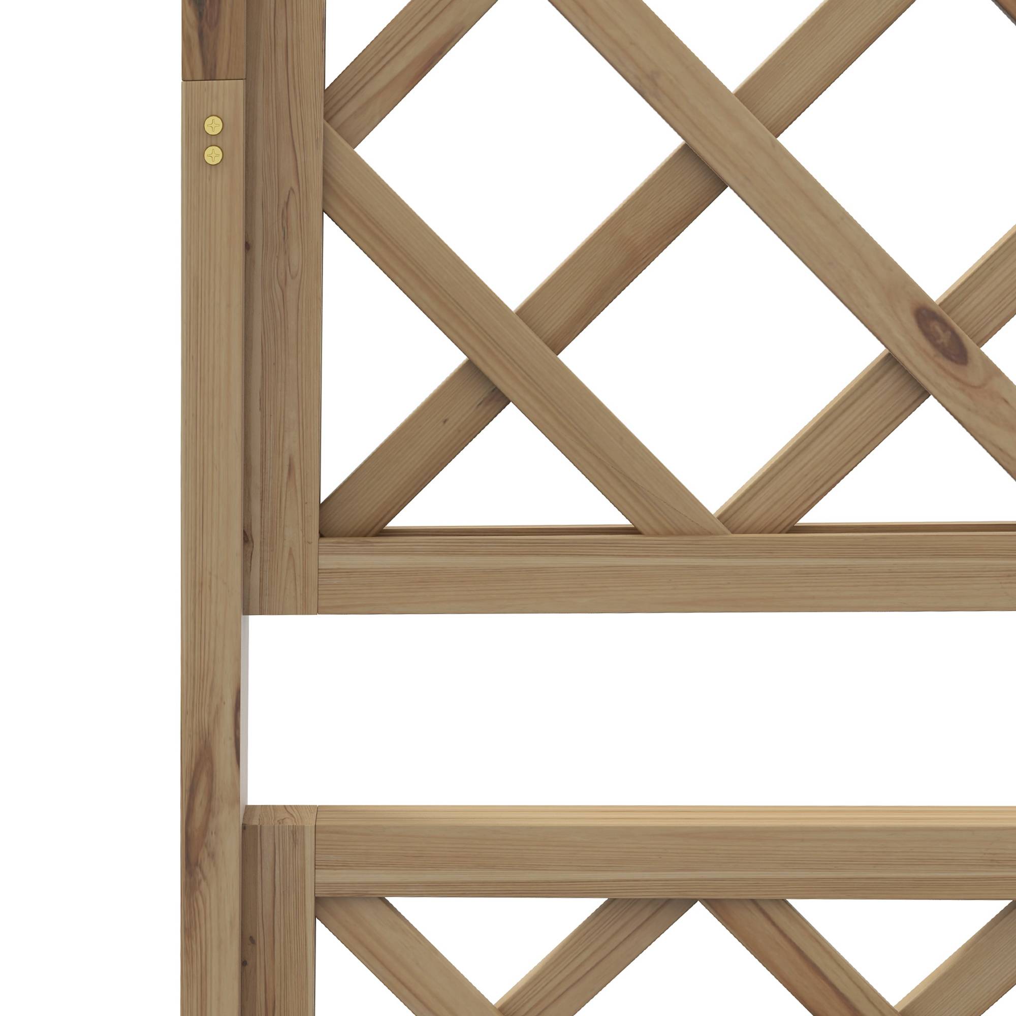 Jardinière avec treillis bois de sapin naturel 160 x 55 x 183 cm - PANGIVO - Image 9
