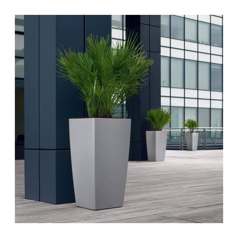 Lechuza - Pot De Fleur Lechuza Cubico Premium 50 - Kit Complet, Rouge Scarlet Brillant - Imagen 5