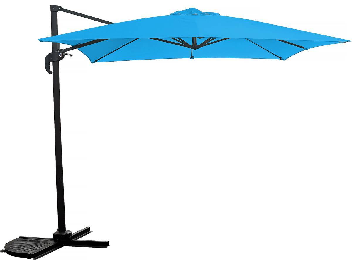 Parasol Jardin Déporté "soleil" - 2.5 X 2.5 M - Bleu -habitat Et Jardin - Image 1