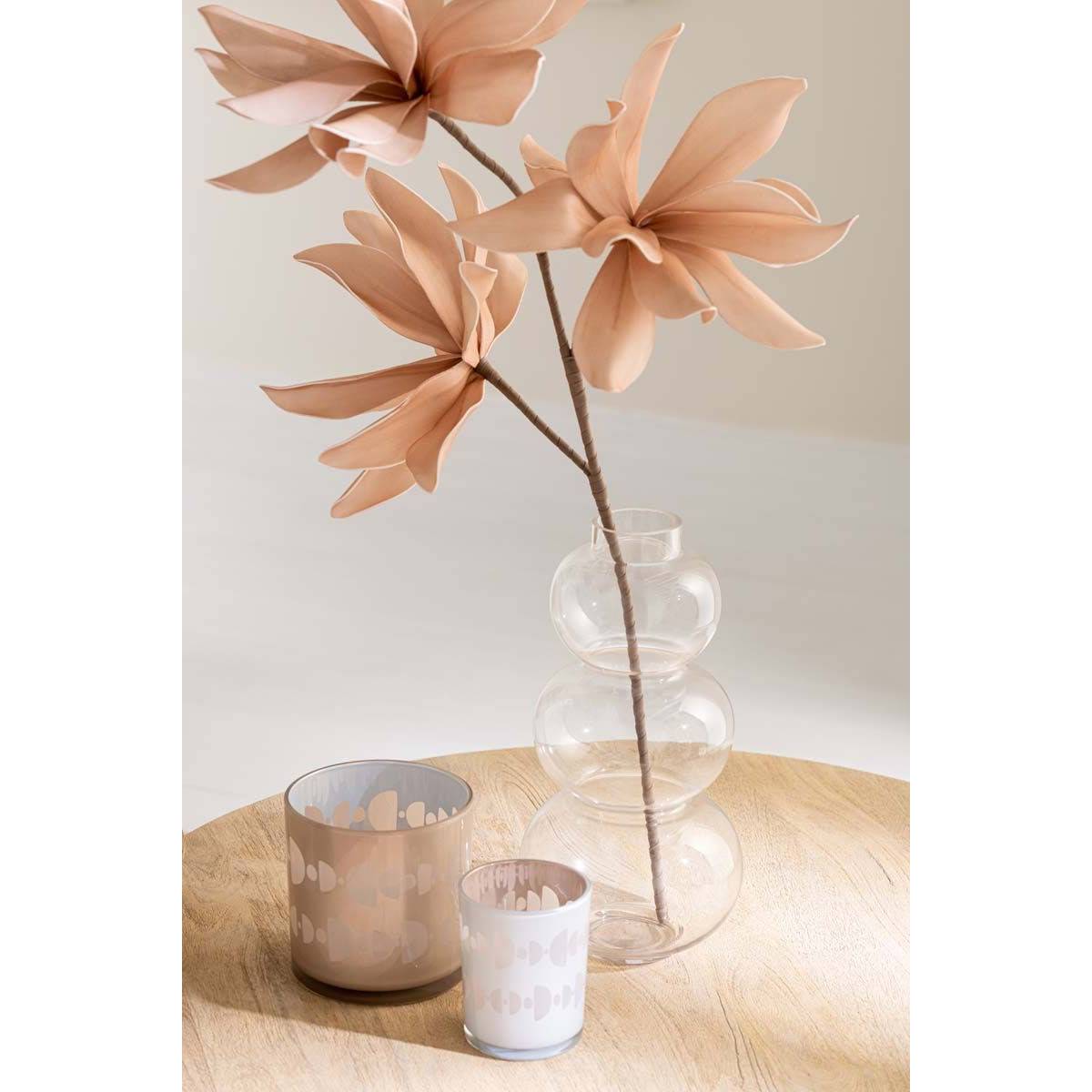 Vase Design en Verre "Boule" 36cm Transparent - Image 3
