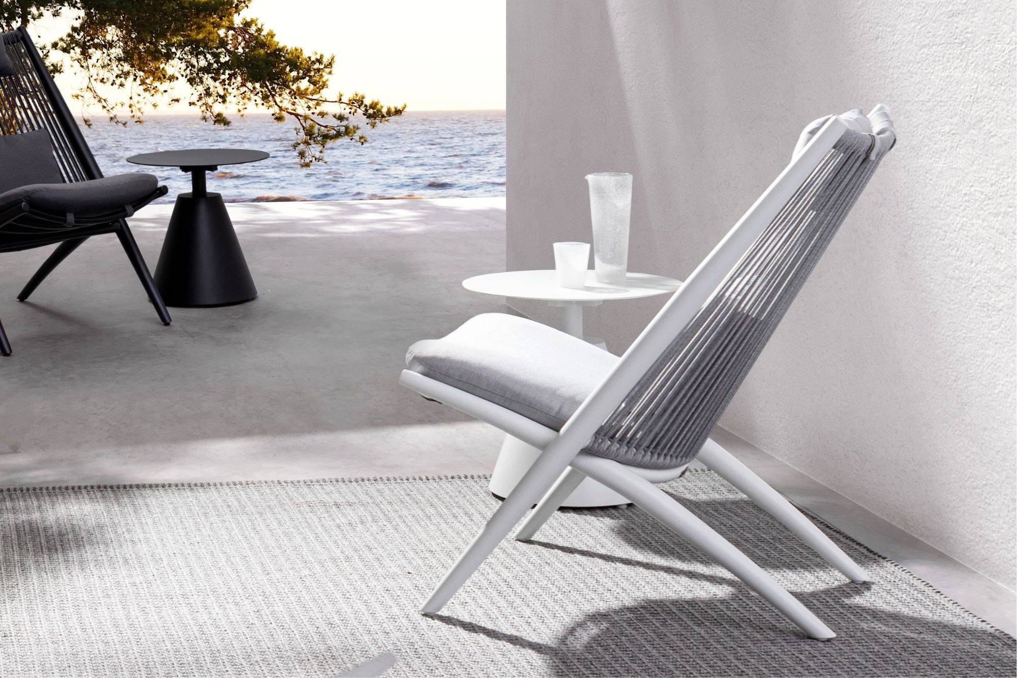 Autre - Table basse de jardin ronde en aluminium D50 - HOSSEGOR - Imagen 3