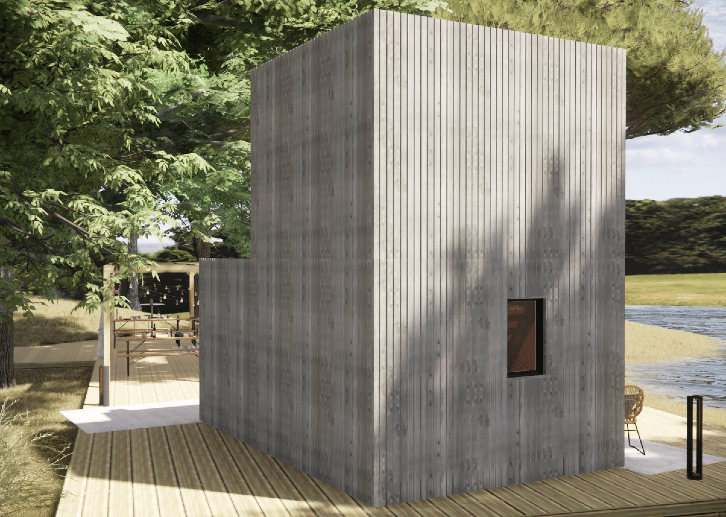 Studio de jardin bien isolé en bois 5,5 x 3,5 x 2,7 m / isolation RE2020 avec mezzanine et terrasse - Image 10