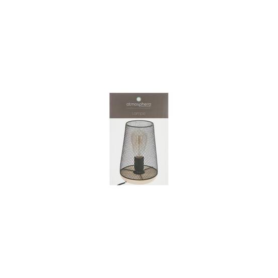Lampe en Métal & Bois "Industriel" 23cm Noir - Image 4