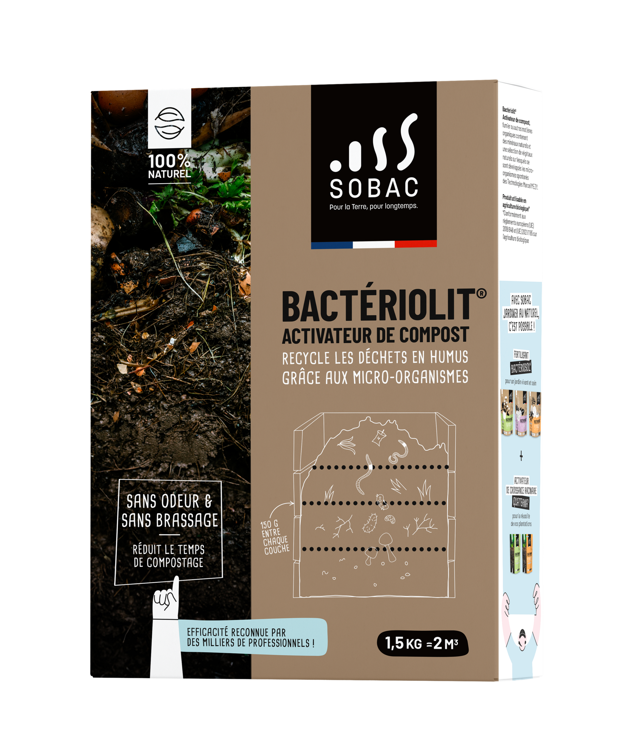 0 - Activateur de compost Bactériolit ® - 1,5Kg - SOBAC