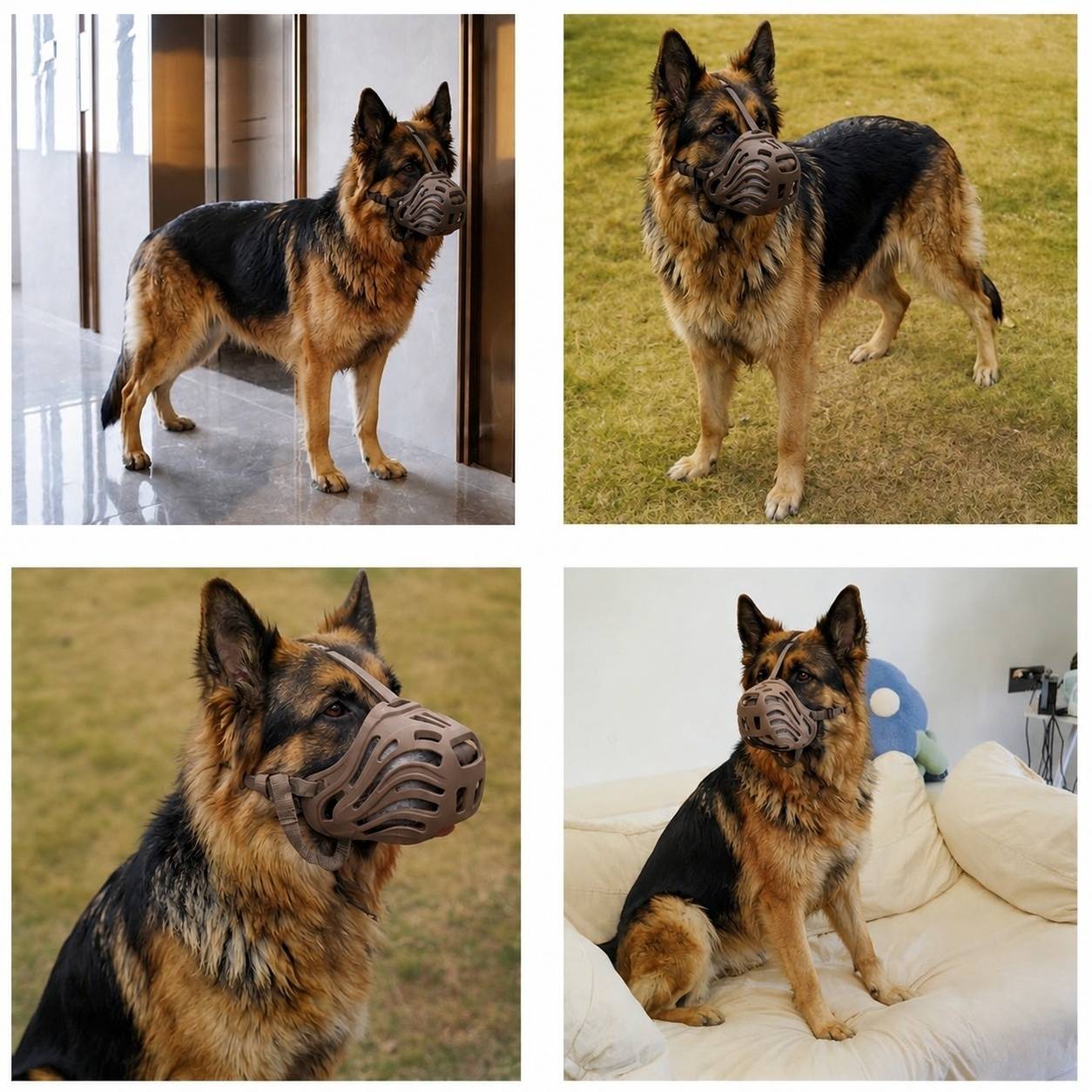 Muscara pour chien réglable en silicone respirant anti morsure anti aboiement - Image 6