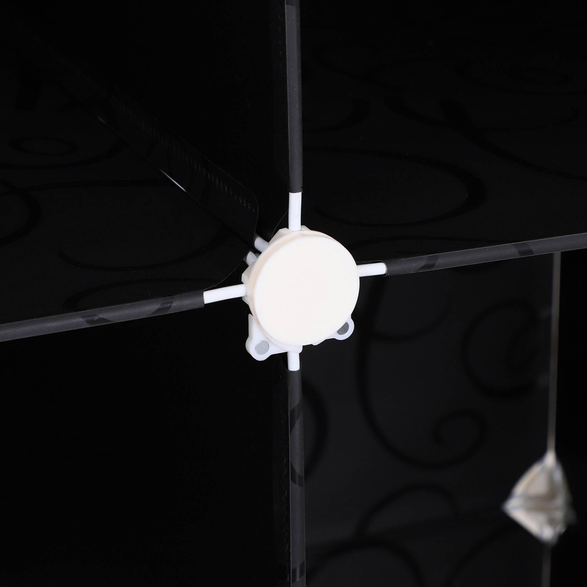 Système d’étagères modulaires 111x47x145 cm, 2 grands cubes et 9 petits, rangement dressing et chaussures, noir - Image 10