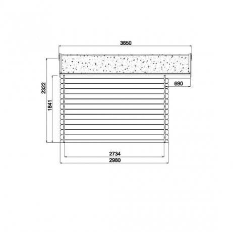 Garage TRADITIONNEL en bois 17,07 m² avec porte motorisée, Toiture Shingle rouge - Imagen 3