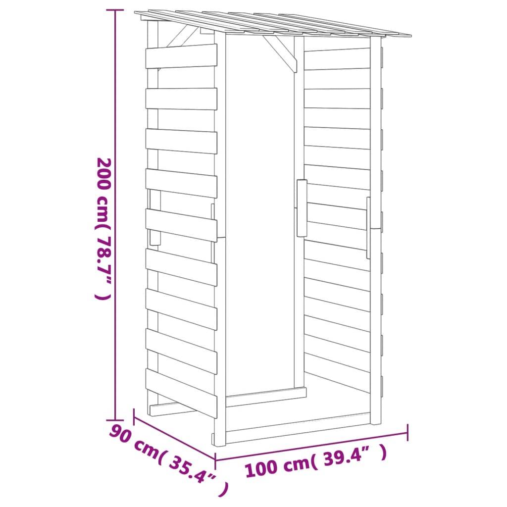 Maison Chic - Pergola - Tonnelle de jardin avec toit 100x90x200 cm Bois de pin imprégné il191 - Image 7