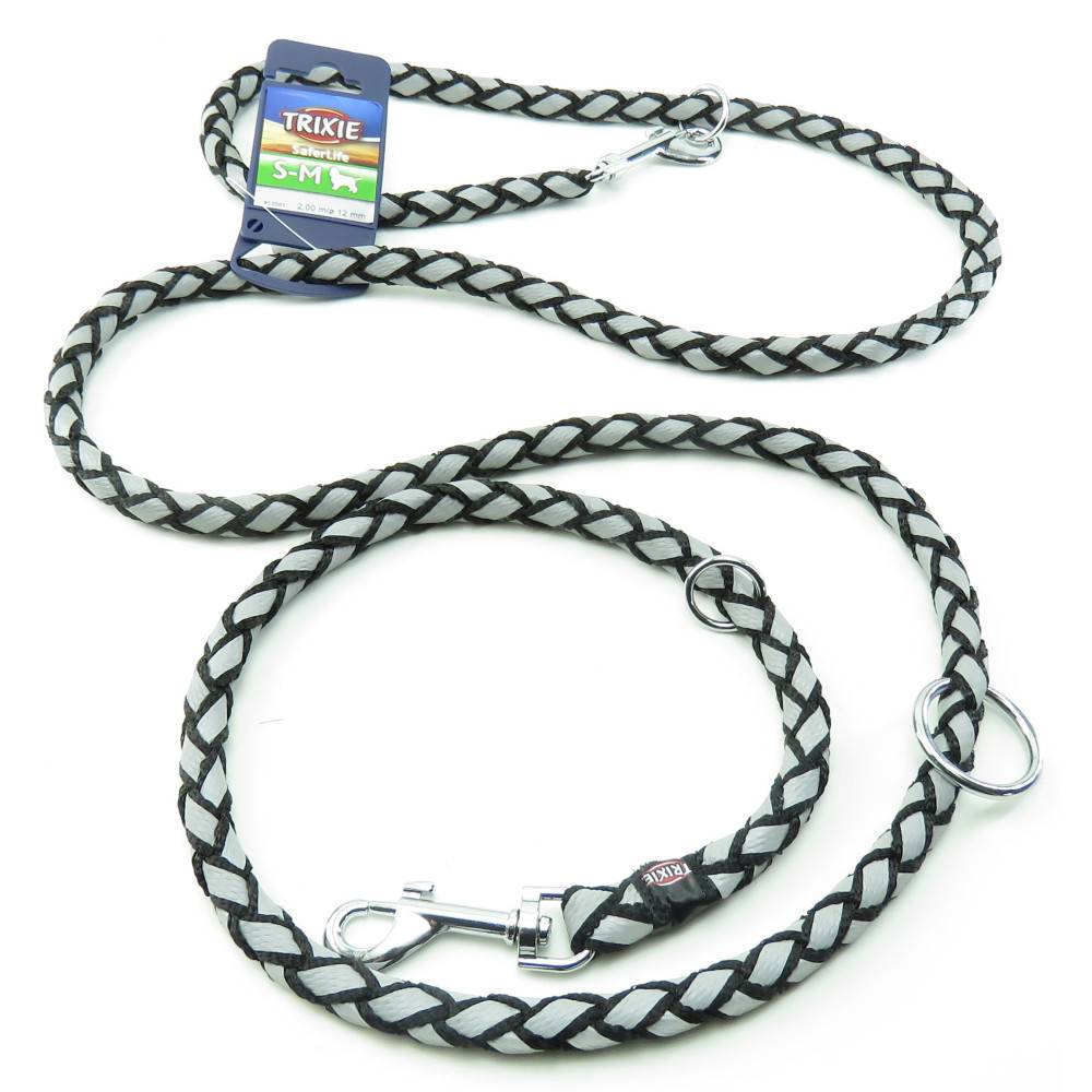 Trixie - Trixie - Laisse Cavo Reflect ø12mm x  2 mètres  S-M. réglable Noir. pour chien - Imagen 4