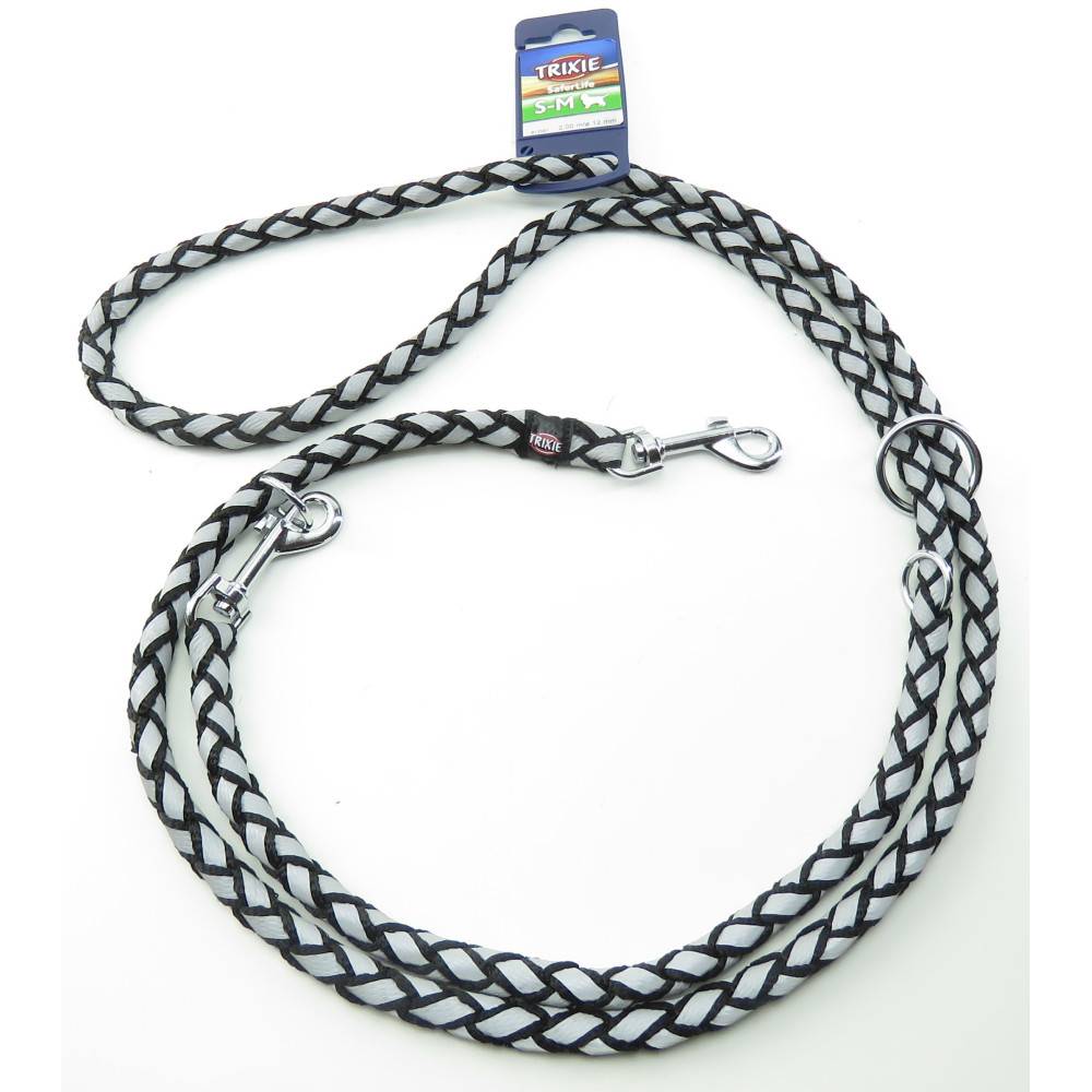 Trixie - Trixie - Laisse Cavo Reflect ø12mm x  2 mètres  S-M. réglable Noir. pour chien - Imagen 6