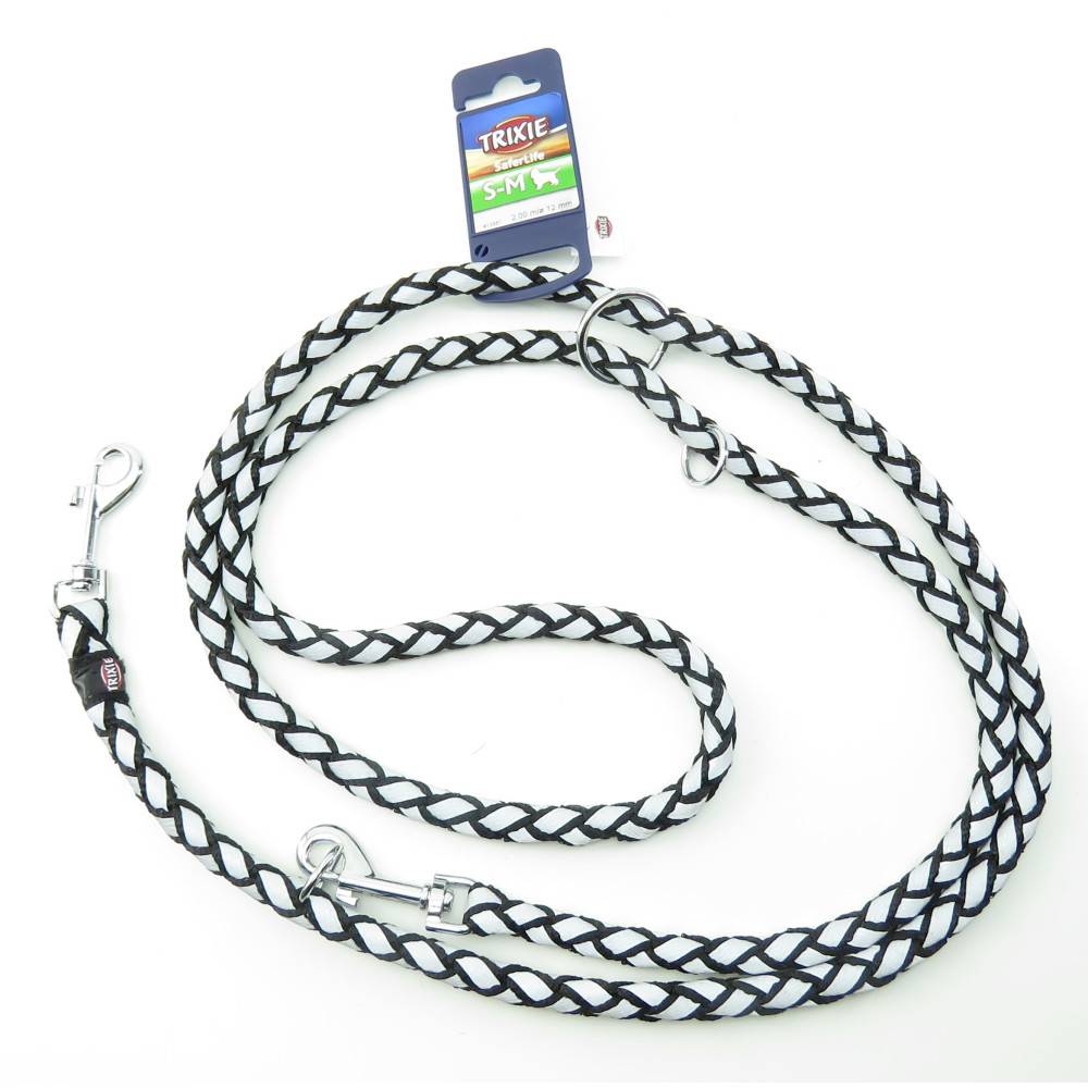 Trixie - Trixie - Laisse Cavo Reflect ø12mm x  2 mètres  S-M. réglable Noir. pour chien - Imagen 5