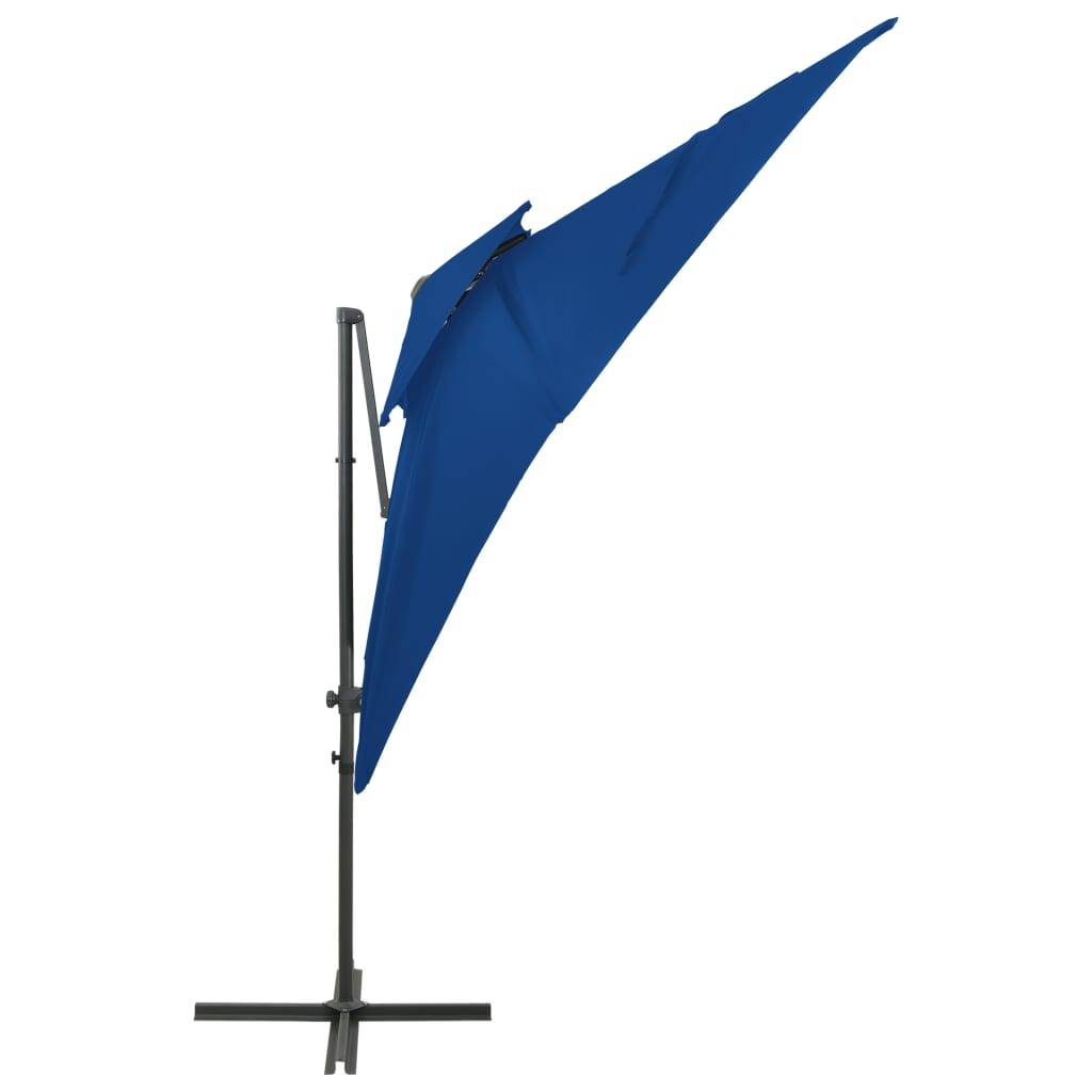 Helloshop26 - Parasol déporté à double toit 250 x 250 cm bleu - Imagen 3