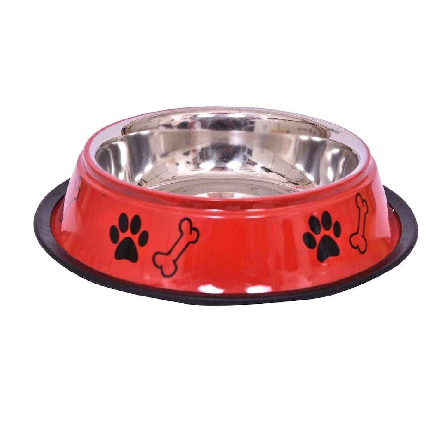 Sans Marque - Gamelle pour chien avec base anti-dérapante - Rouge - Dogi