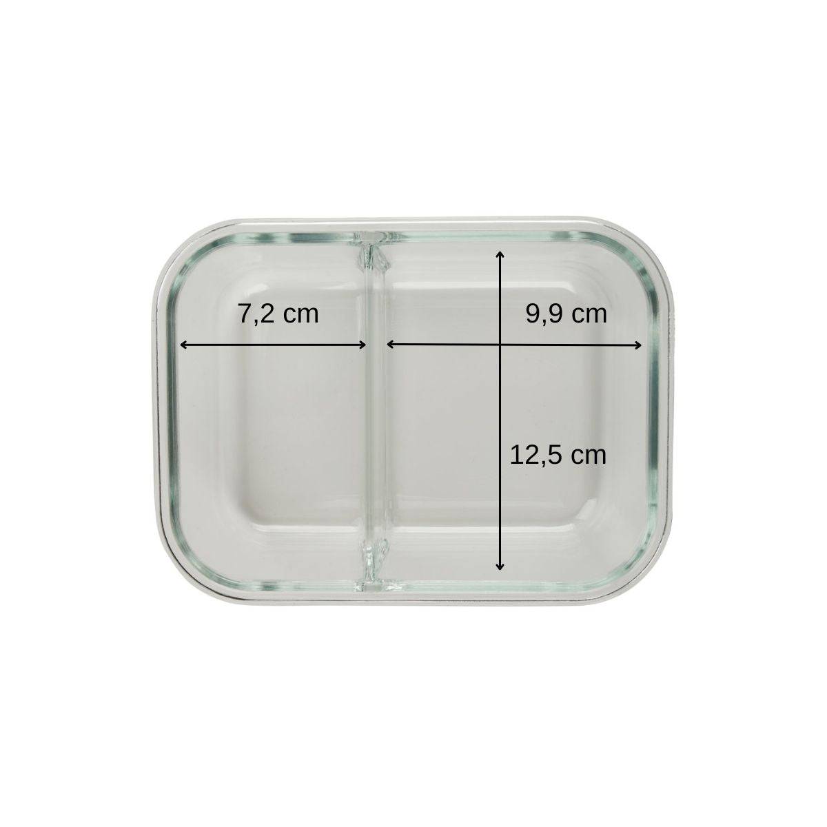 Lot de 2 boîtes à repas en verre avec deux compartiments 1000 ml Fackelmann Move - Image 2