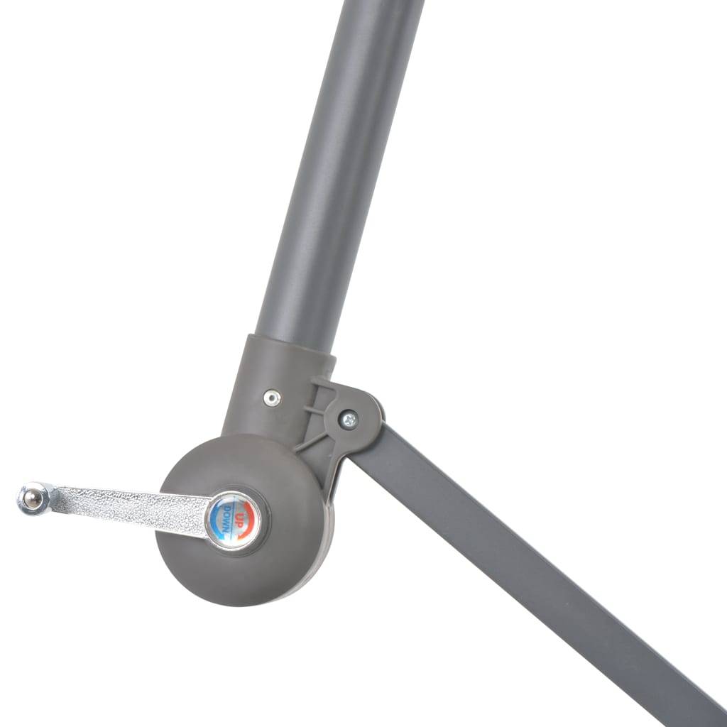 Helloshop26 - Parasol déporté avec mât en aluminium 300 cm noir - Imagen 6