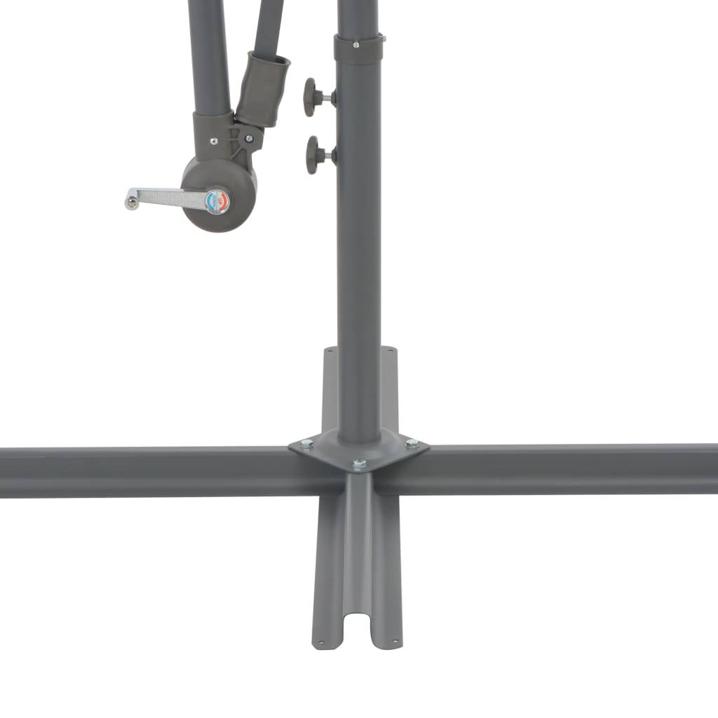Helloshop26 - Parasol déporté avec mât en aluminium 300 cm noir - Imagen 5