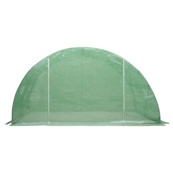 Serre de Jardin Tunnel Acier Galvanisé et PE Culture Hivernage 8m² Vert - ComfortXL Outdoor Living - Image 4