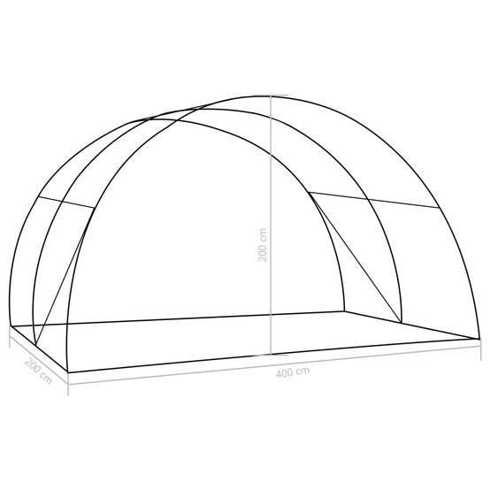 Serre de Jardin Tunnel Acier Galvanisé et PE Culture Hivernage 8m² Vert - ComfortXL Outdoor Living - Image 6