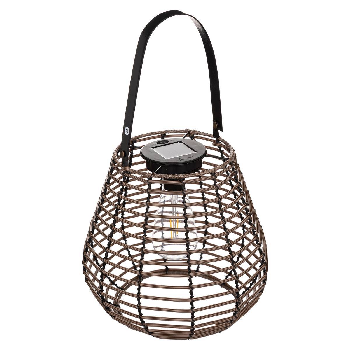 Lampe solaire "Viky" marron tonka H26cm ATMOSPHERA CREATEUR D'INTERIEUR - Imagen 2