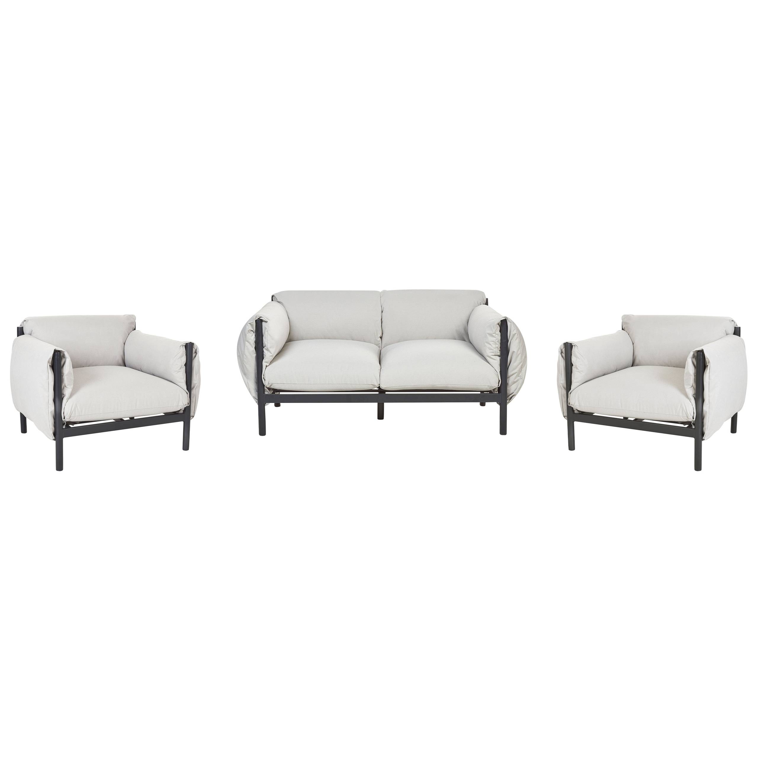 Beliani - Set de jardin, 4 Personnes Aluminium Gris ESPERIA - Beliani - Imagen 2
