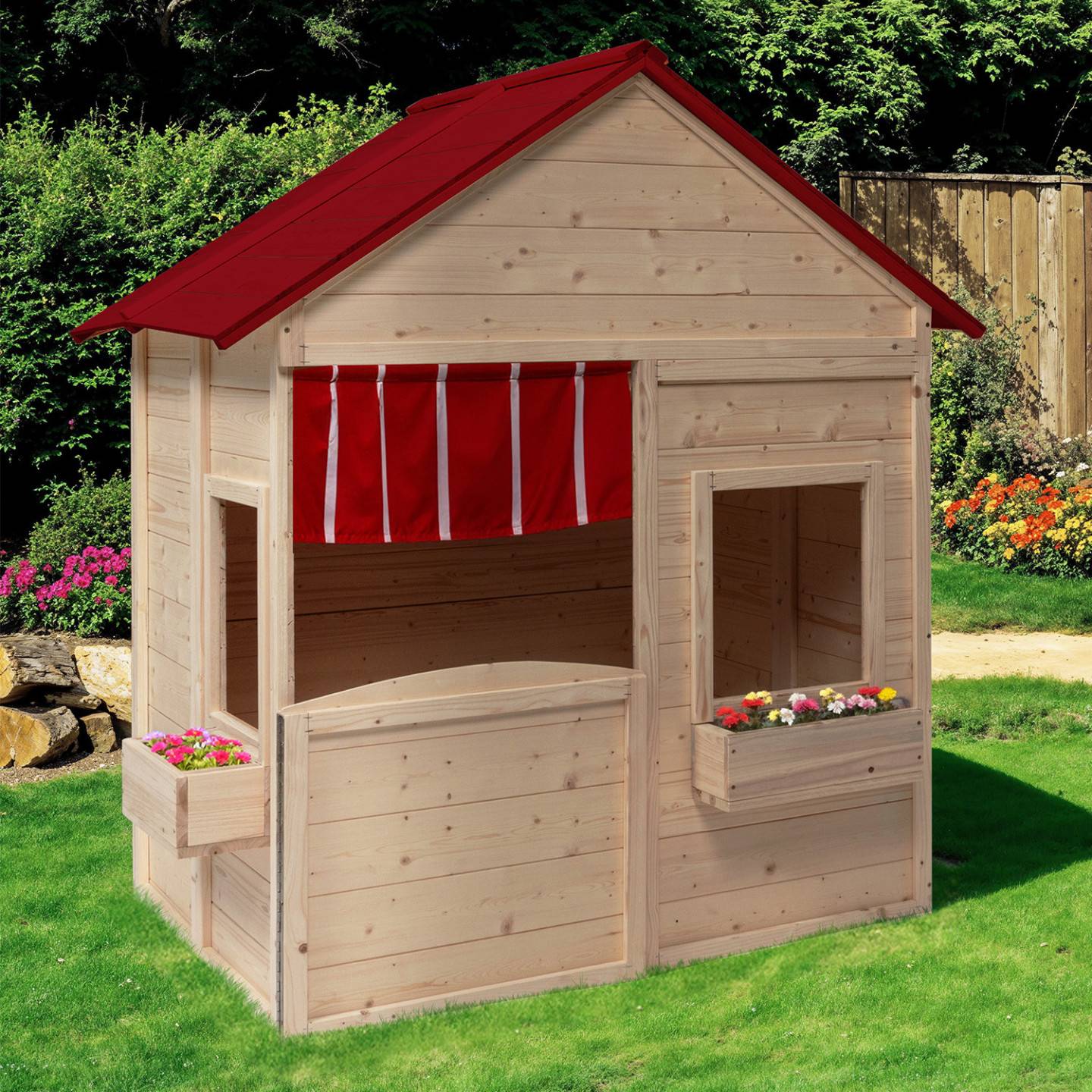 Maisonnette enfant en bois ADVENTURE, cabane de jeux extérieure - Image 1